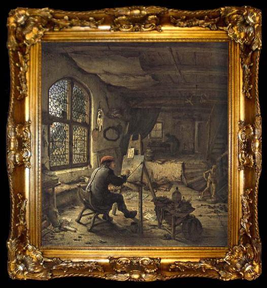 framed  Adriaen van ostade The Painter in his Studio, ta009-2